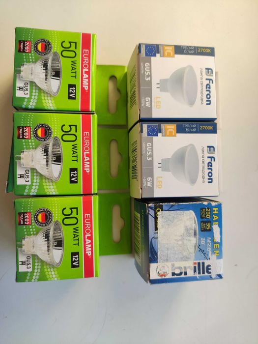 Лампочки під цоколь GU5.3  нові Feron, EUROLamp