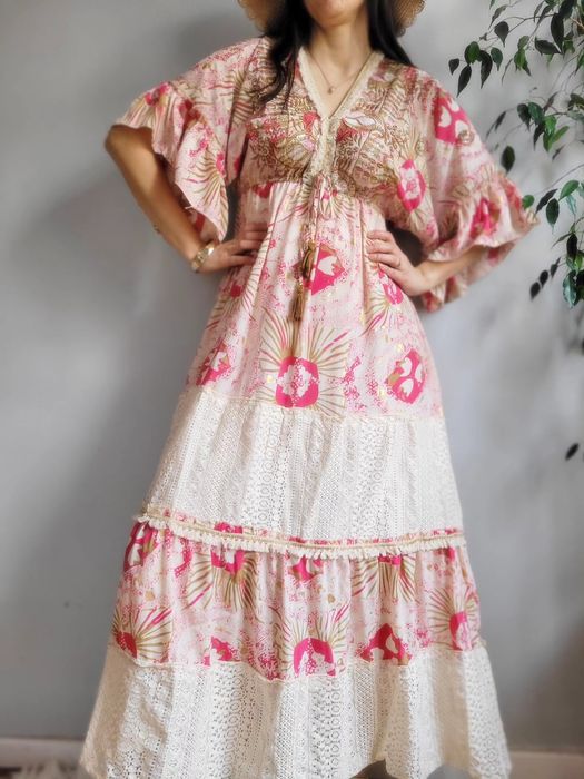 Sukienka hindi indyjska długa boho na wakacje