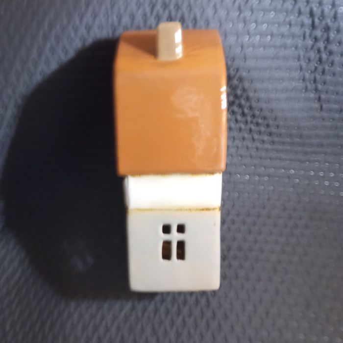 Lampion domek ceramiczny