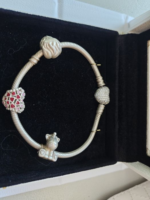 Pandora bransoletka Pave 3 charmsy