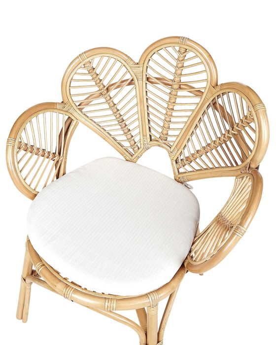 Fotel rattanowy naturalny ozdobny ogród salon Beliani - dostępne 4 szt