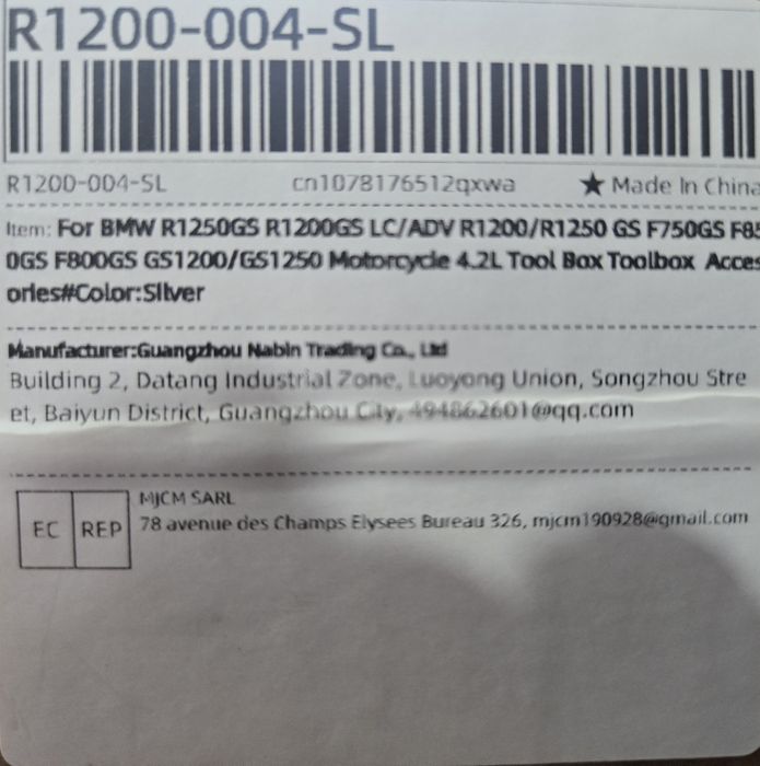 Caixa para ferramenta mota