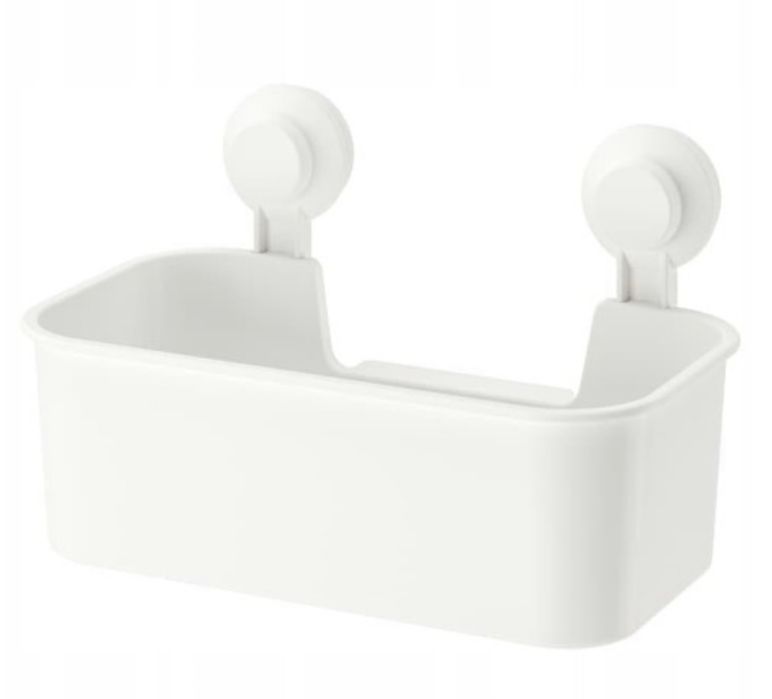 Кошик із присосками білий для ванни або кухні