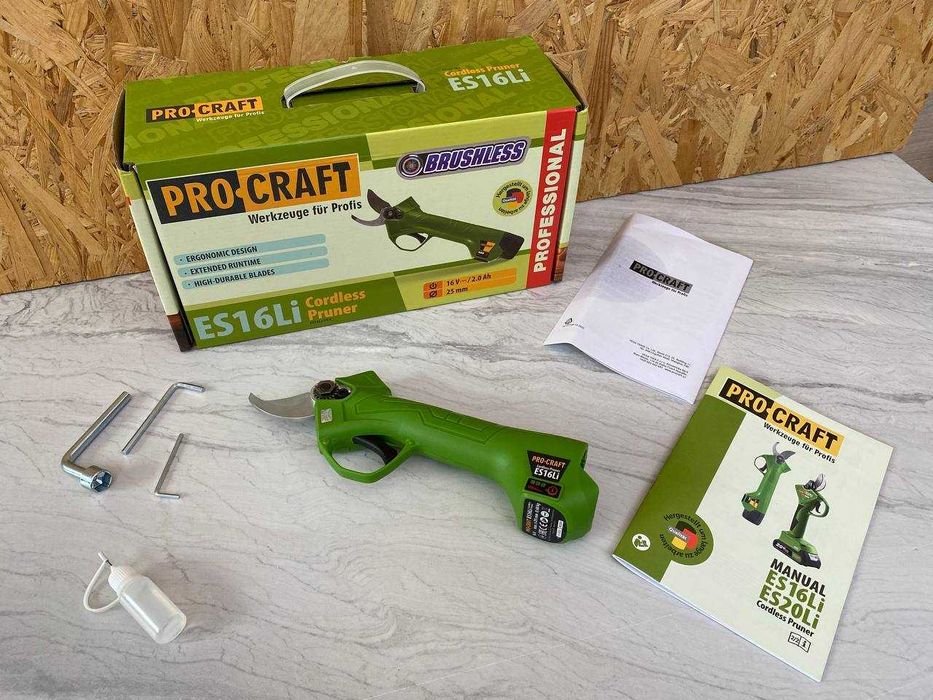 25 мм Якісний Акумуляторний Секатор Procraft  | Безщітковий (Без акб)