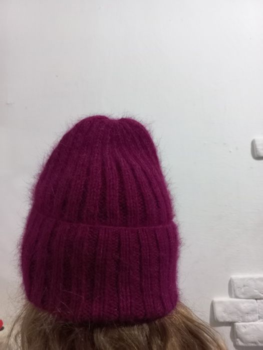 Шапки з ангори і пуху норки