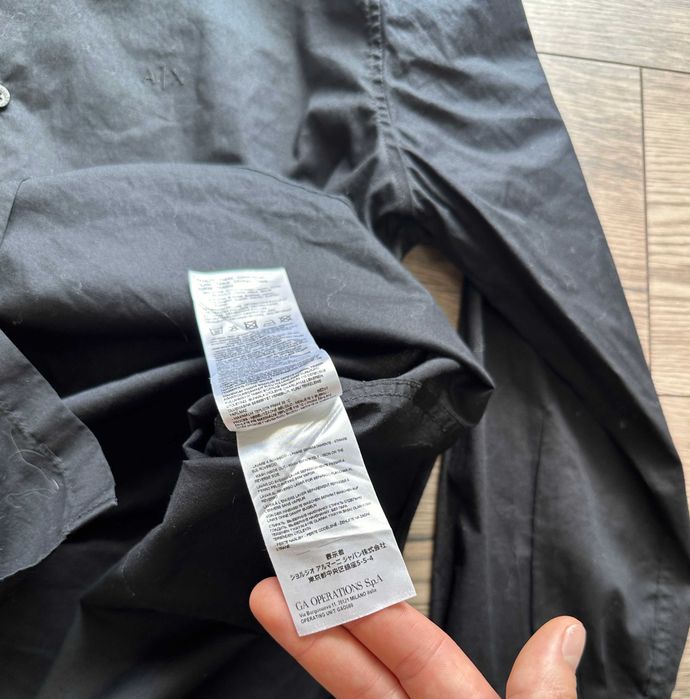 Koszula długi rękaw ARMANI EXCHANGE Slim męska czarna r. M