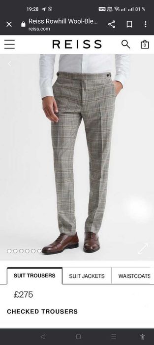 Джинсы брюки Reiss trousers Germany w36 grey.