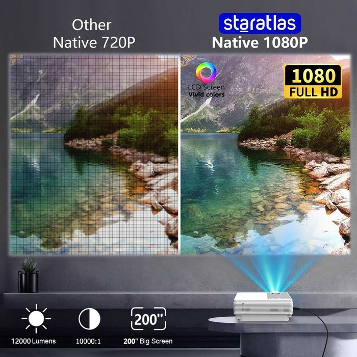 Projektor Staratlas 4K z Wi-Fi i Bluetooth