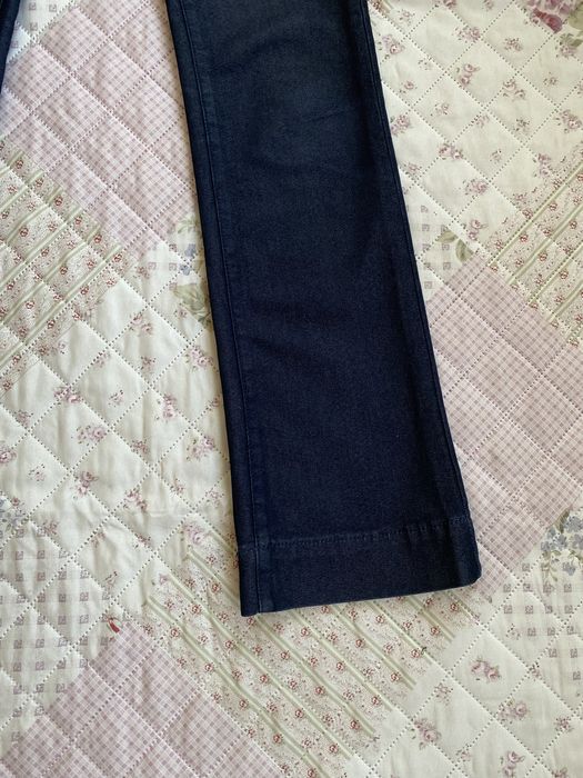 Granatowe proste jeansy biodrówki XXS 32 XS 34 niski stan vintage 00s y2k baddie