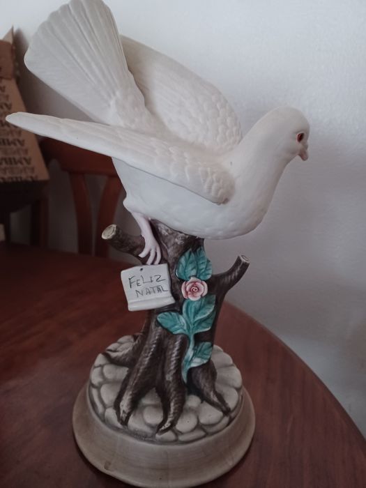 Estatueta de pomba, grande, para decoração