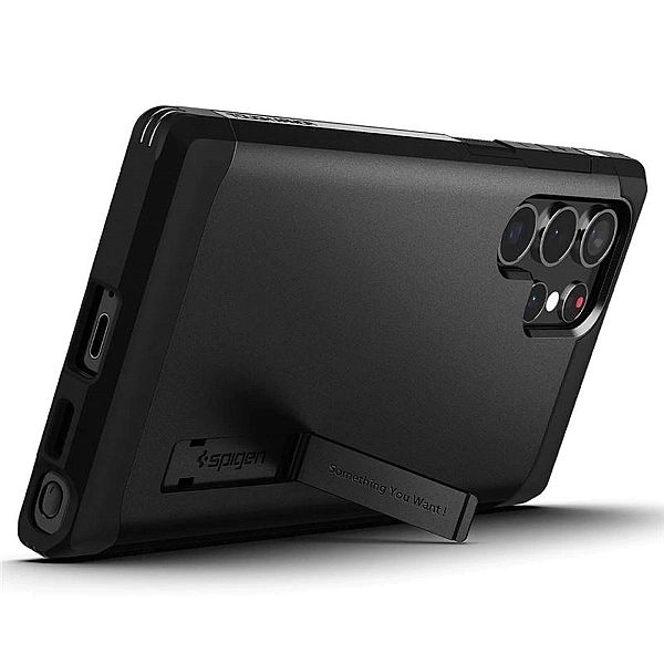 Etui Spigen Tough Armor na Samsung Galaxy S22 Ultra - czarne
