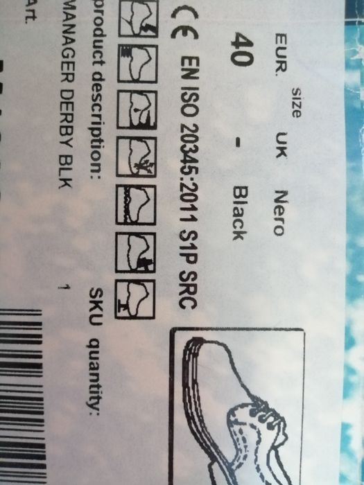 Sapatos de segurança homem nº40