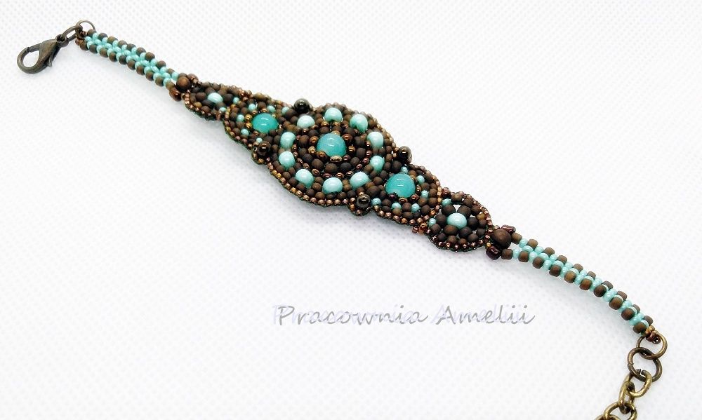 biżuteria z koralików beading ręcznie wypleciona