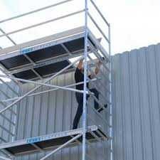 Rusztowanie Aluminiowe Jezdne Euroscaffold 1,35mx2,5m wys. 6,4m Altrex