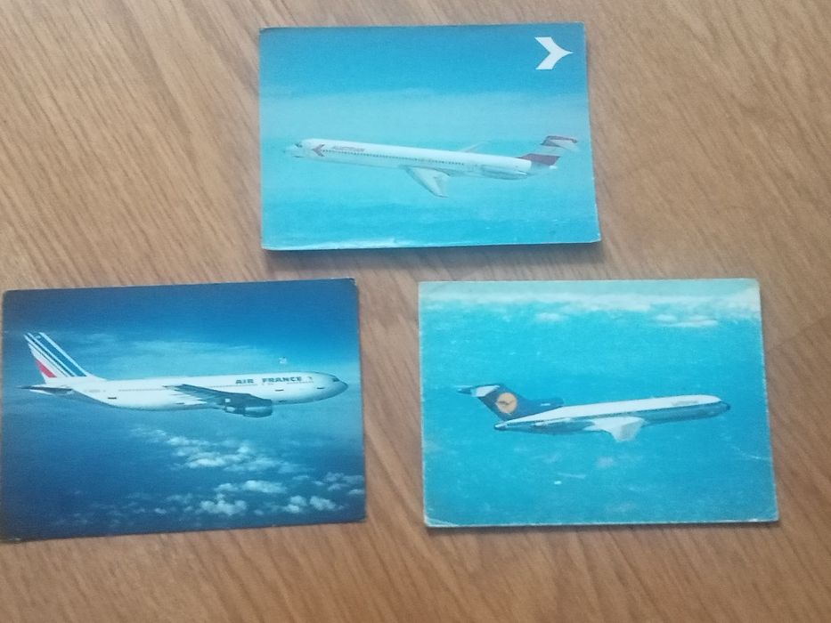 Belo lote de 8 postais ( 5 da TAP e 3 diversos)