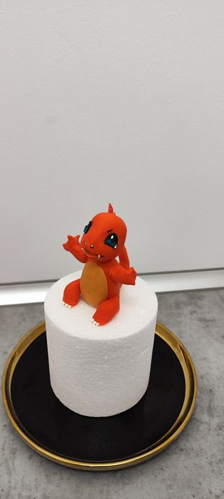 Charmander pokemon figurka z masy cukrowej na tort Pokemony jadalny po