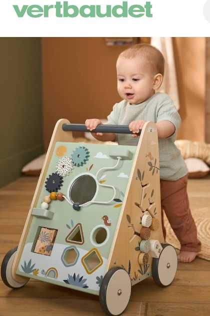 Carrinho de marcha, (Baby Walker) em madeira