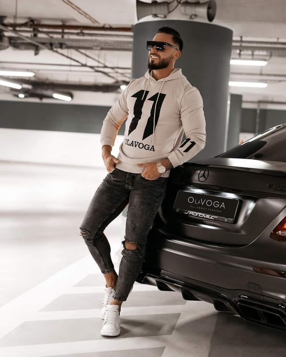 Bluza olavoga unisex czerwona biała beżowa Uni