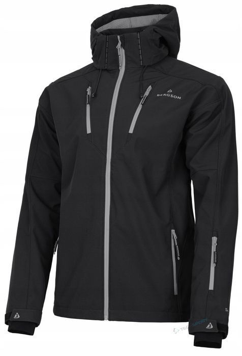 Męska Kurtka Softshellowa Bergson Vara | Membrana 10000 Supra-Tex | 3Xl