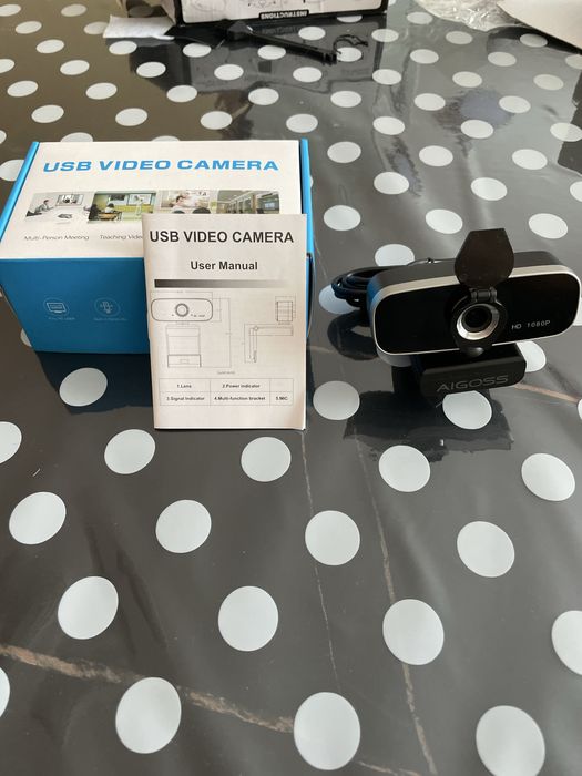 Веб-камера Aigoss Full HD 1080P з мікрофоном