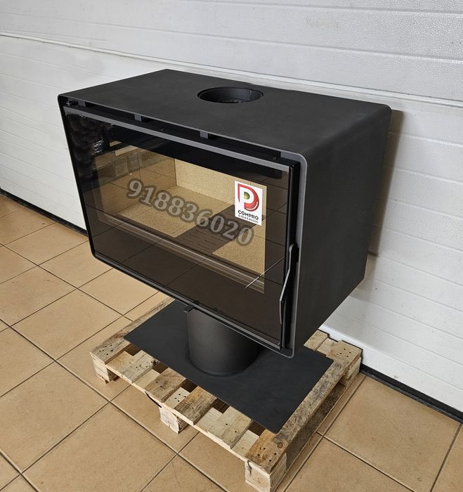 Salamandra Lenha Com Pé - 80cm - Ventilação - Nacional - NOVAS
