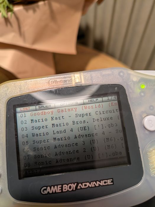 Cartridge Uniwersalny Gameboy Advance SuperCard SD