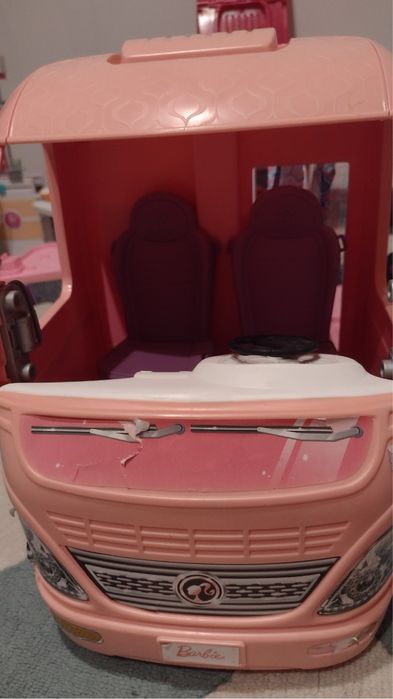 Mattel Barbie Wymarzony Kamper + lalki + zestaw sklep