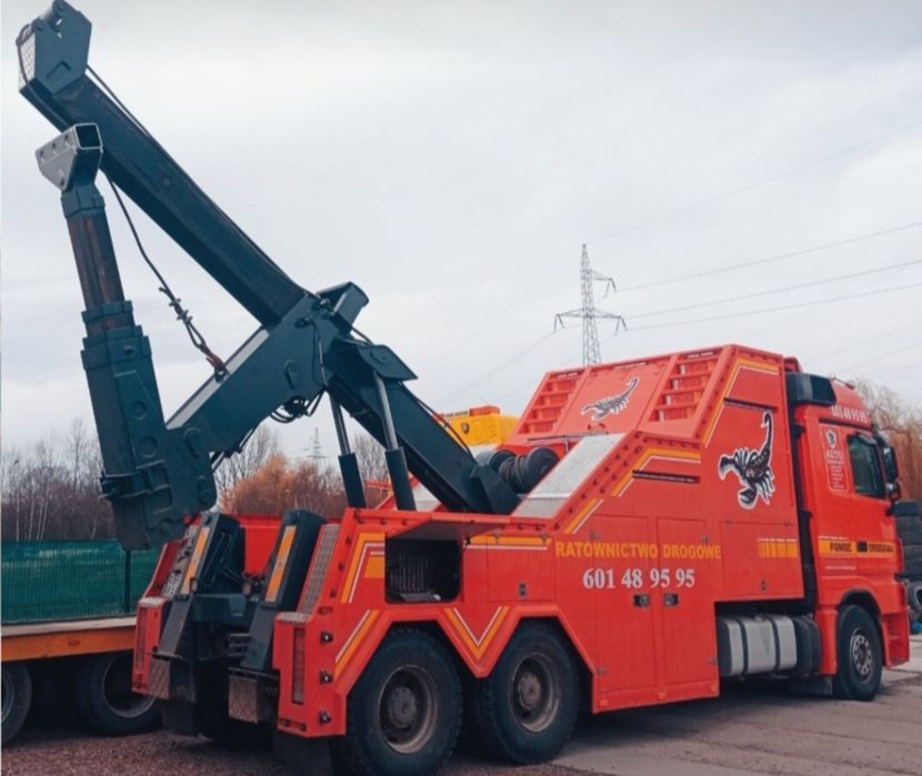 Mercedes actros, holownik, zabudowa, wyciągarka hydrauliczna, dźwig