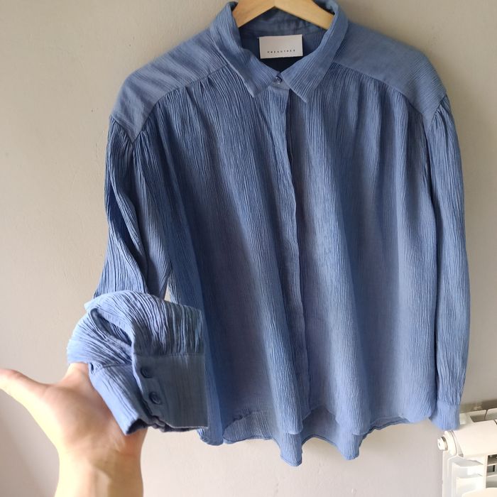 One&Other 56 8XL przewiewna drapowana koszula damska viscoze premium
