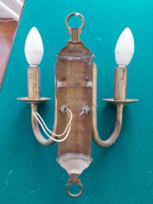 Candeeiros de latão antigos/Chaminé para centro de mesa para por vela