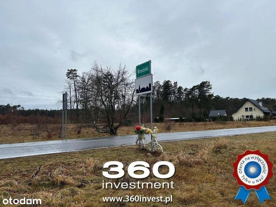 Brzózki działka z Wz - 2 domy