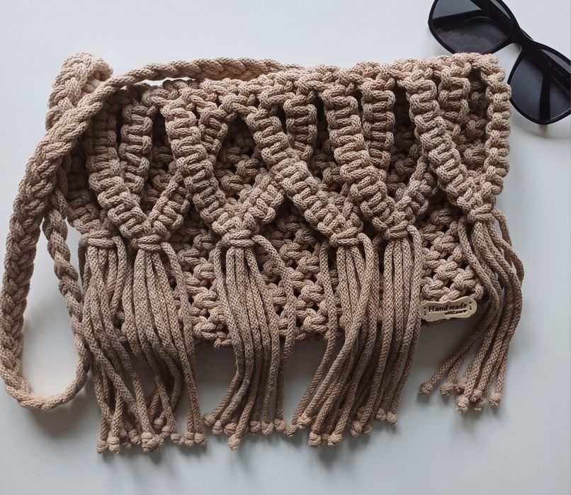 Torebka wykonana ręcznie, makrama