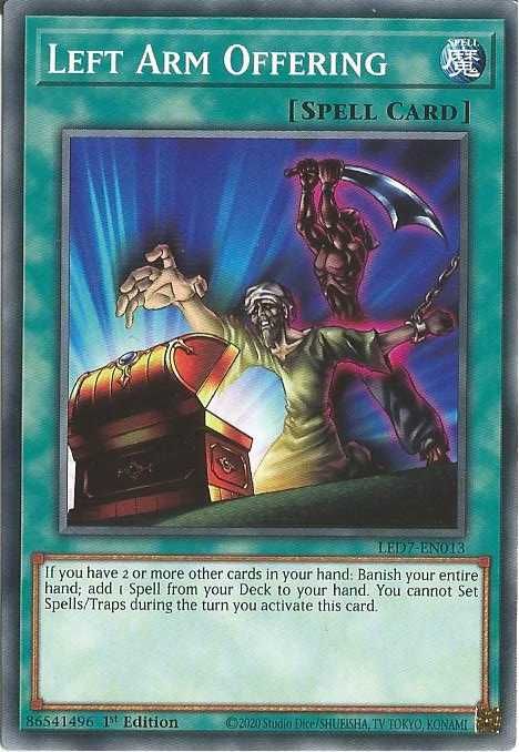 Karta YUGIOH Left Arm Offering