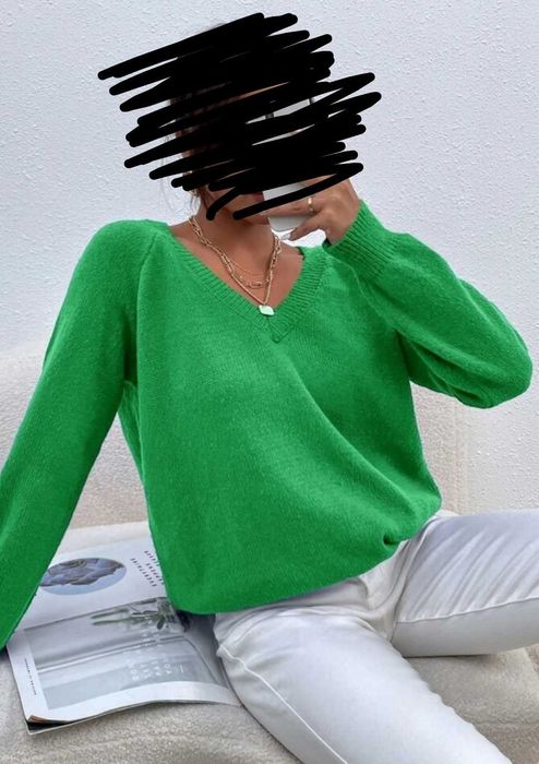 Sweter kardigan bershka r 40 zielony