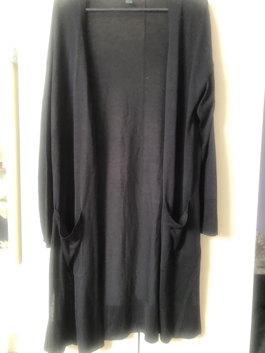 Kardigan damski długi Esmara z cienkiej dzianiny  czarny 40/42