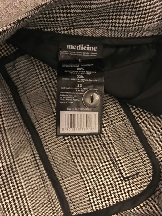 Spodnie Medicine w urocza kratkę - rozm. L - nowe