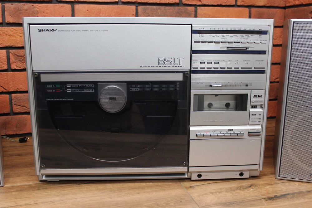 ‼️ Sharp VZ 3500 Wieża Stereo Gramofon pionowy Linearny + Kolumny ‼️