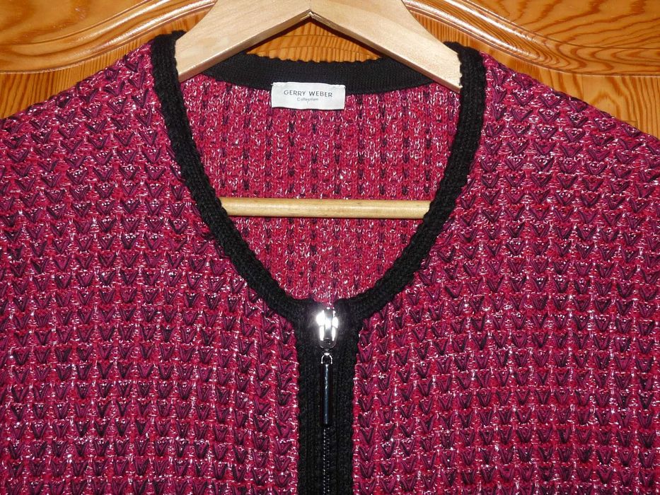GERRY WEBER stylowy ciepły sweter żakiet 42/XL