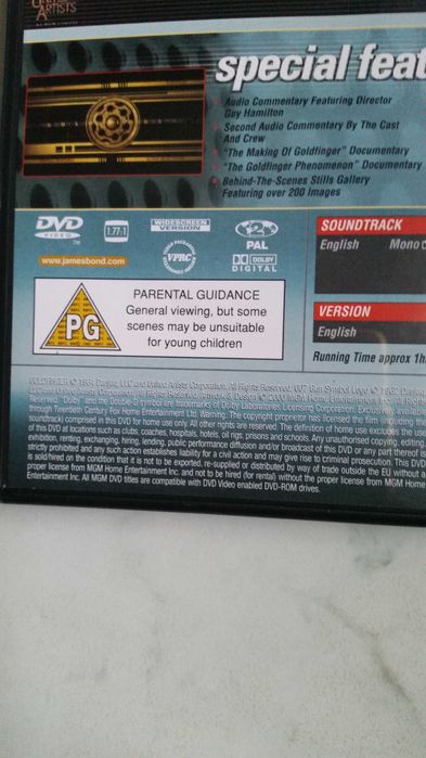 Film GOLDFINGER (1964/2000) dvd video Special Edition