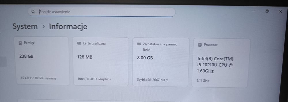 Promocja! Laptop HP EliteBook 840 G7 i5 / 8GB / 256GB SSD / Windows 11