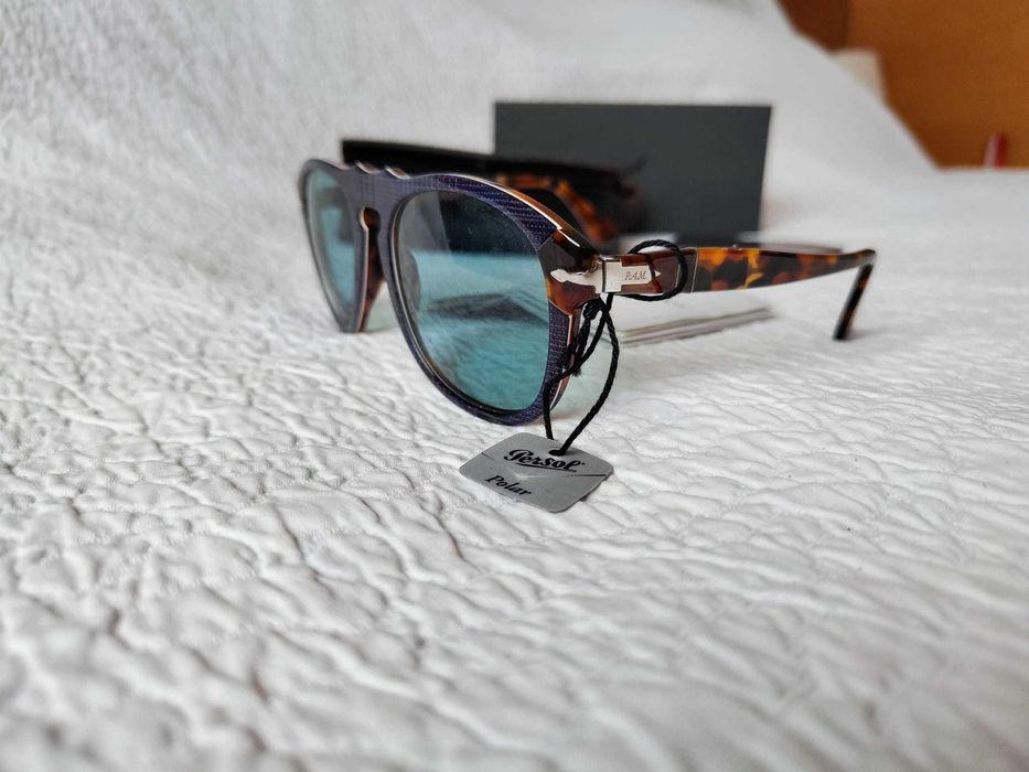 Persol PO0649 Blue Prince of Wales & Havana – Polarized Blue – Novos | Handmade in Italy