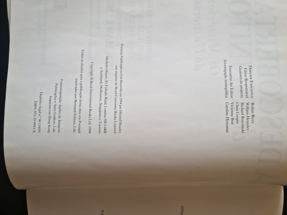 "À Descoberta do Infinito - Os Mistér. do Univ.", introd. S. Hawking