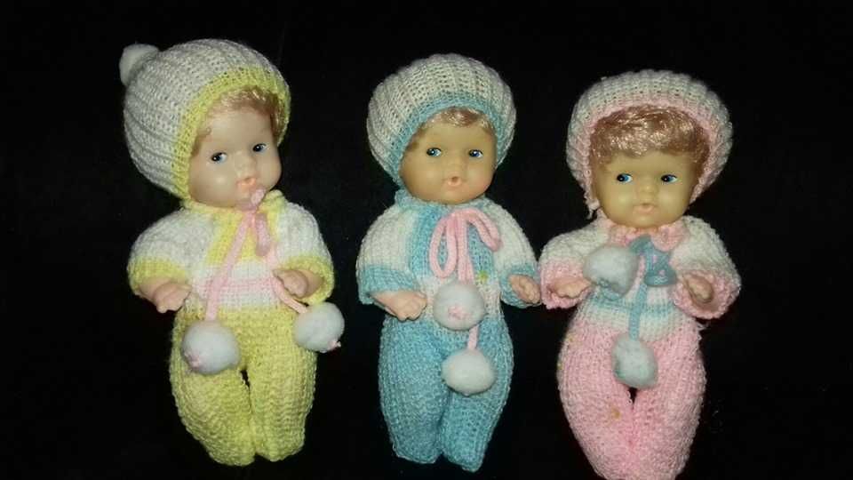 3 bonecos vintage.