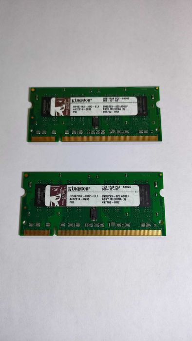 Оперативна пам'ять so-dimm ddr2 2GB 2x1GB Kingston 667 МГц
