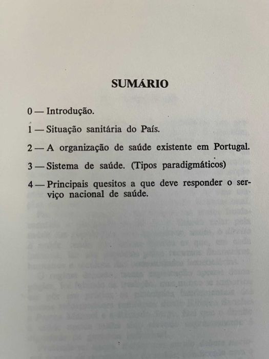 Subsídios para o lançamento das bases do Serviço Nacional de Saude