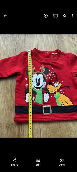 Bluza Mikołaj święta boże narodzenie 68 Disney myszka Mickey pluto