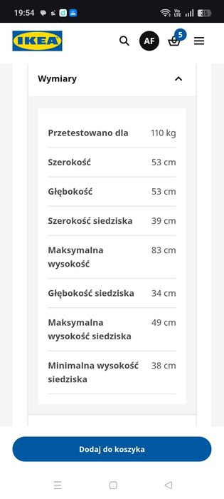 Krzesło dziecięce do biurka ÖRFJÄLL IKEA
