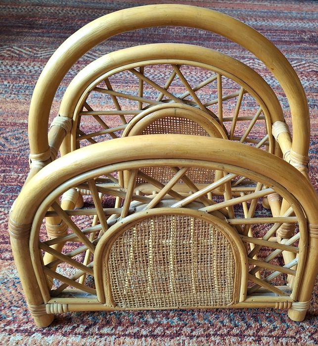 Piękny rattanowy kosz na różności – styl boho-vintage - gazetownik