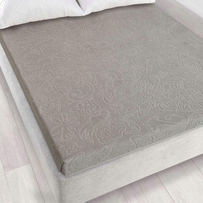 Prześcieradło Żakardowe Tulipan 4 Szary Zwoltex 175X220