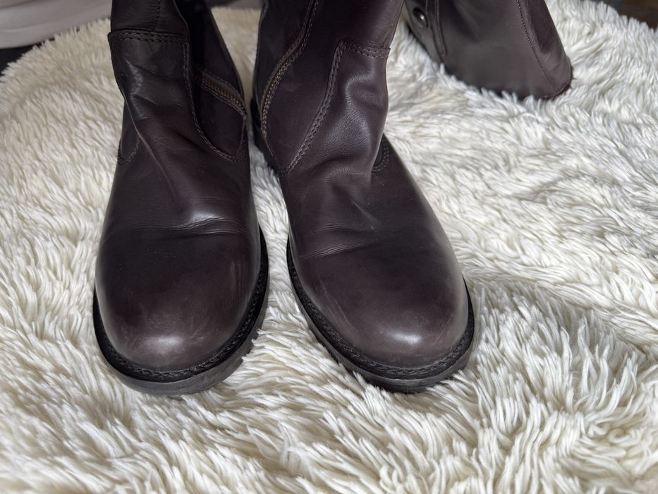 Ocieplane kozaki brazowe